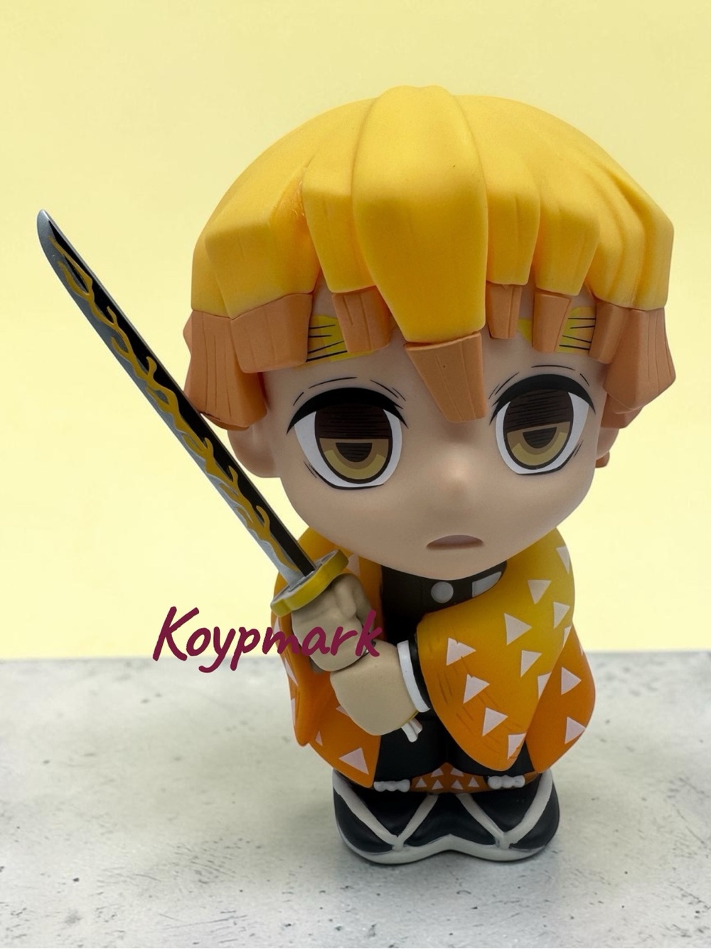 Anime Demon Slayer Zenitsu Agatsuma Figural PVC Coin Piggy Bank